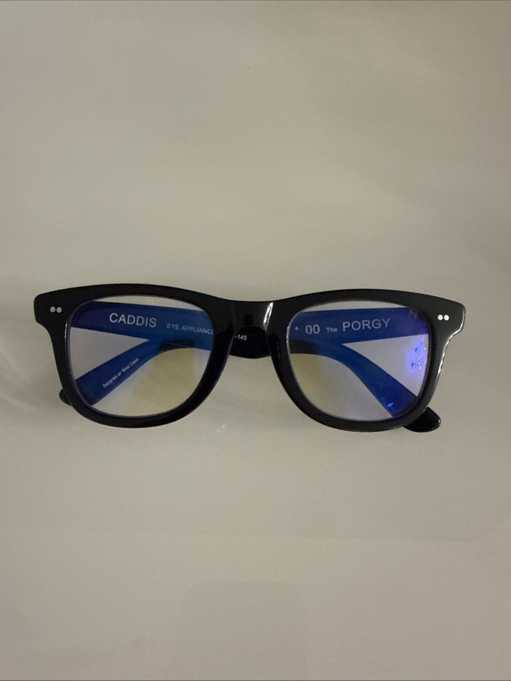 Caddis Porgy Black Reading Glasses